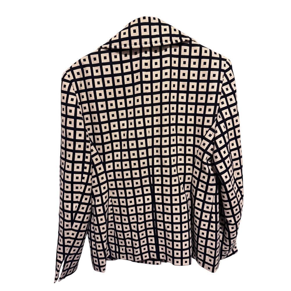 Lafayette 148 New York Women’s Work Dress Blazer Jacket Cream Black Buttons 12 - Picture 9 of 12